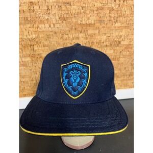 World of Warcraft Alliance W15 Anniversary Snapback Hat Blizzard J!NX Blue Yello